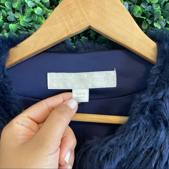 NWT Boston Proper bling faux fur jacket. - Picture 13 of 13